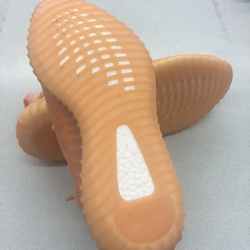 Adidas Yeezy Boost 350 V2 Onyx Orange Sneakers, Mens Size 8
